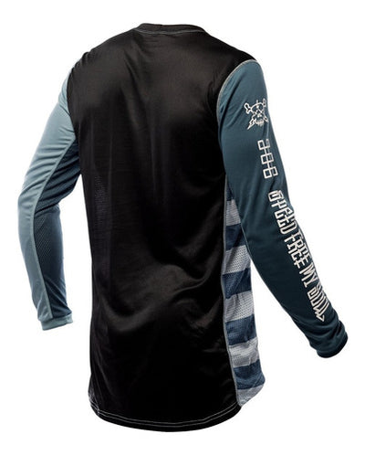 Jersey Moto MX Fasthouse Grindhouse Akuma Azul